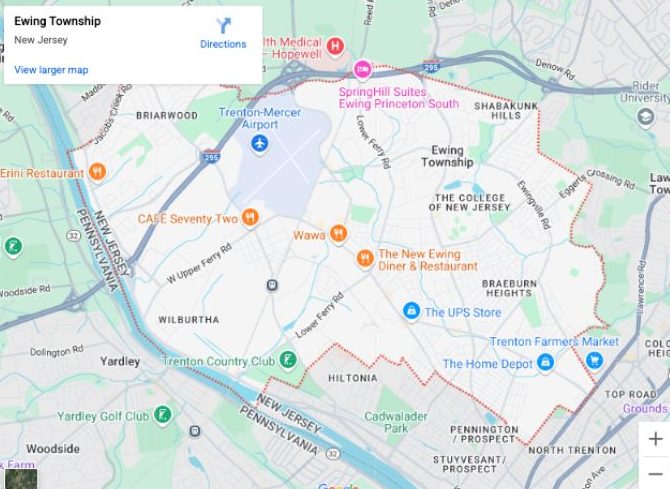 Ewing Township service area