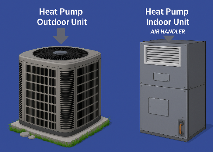 a indoor vs outdoor heat pump installation in new jersey